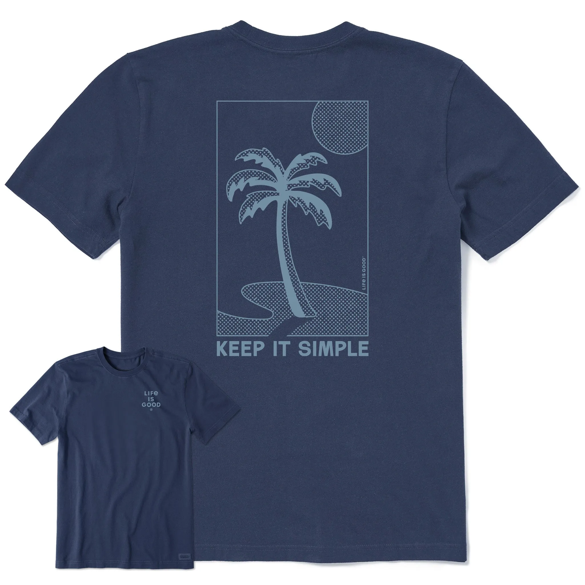 Comfy Look Wear Men's Keep it Simple Palm Sun Short Sleeve Tee