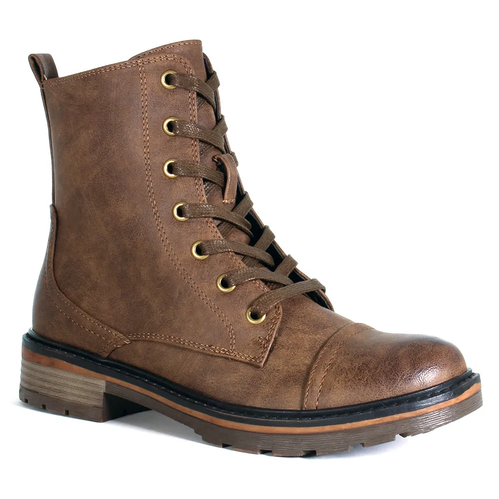 Breath Flow Responsive Midsole Leona Boot in Tan from Wanderlust
