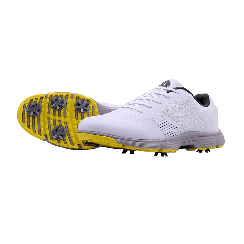 Move Quick Ask Echo G615 Men's Professional Spikes Golf Shoes / White