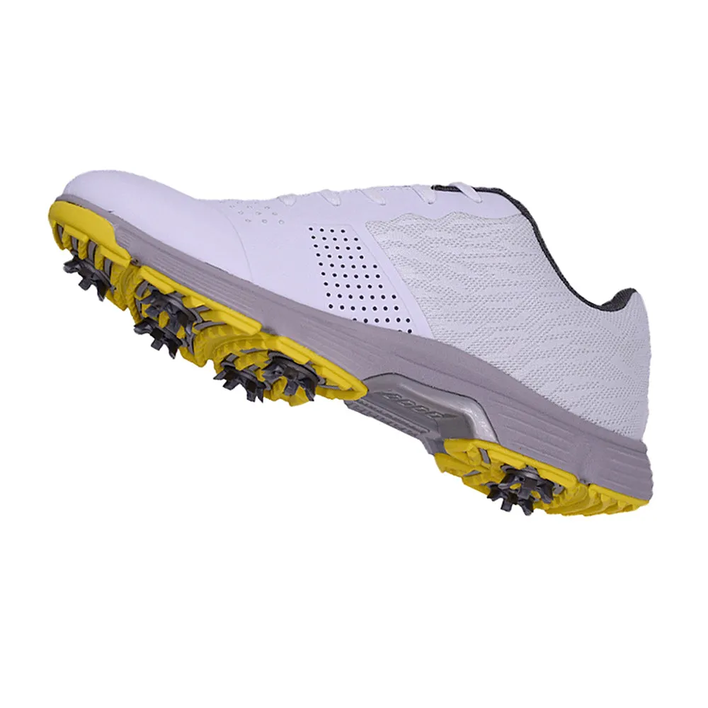 Ask Echo G615 Men's Professional Spikes Golf Shoes / White Game Edge Shock Absorber