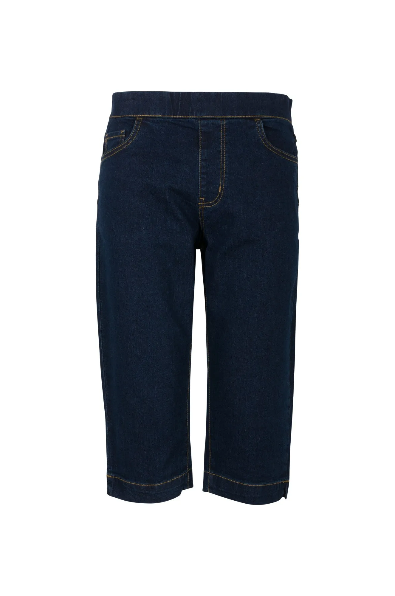 Cool Silhouette Couple Look Lightweight Twin Lakes Denim Below Knee Jeans | DARK INDIGO | 6505A1