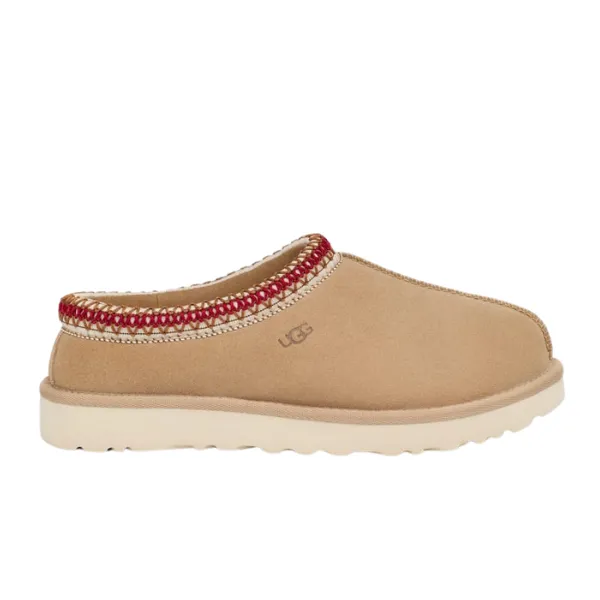 Lace Closure Waterproof Protection UGG Women's Tasman Slipper Sand/Dark Cherry