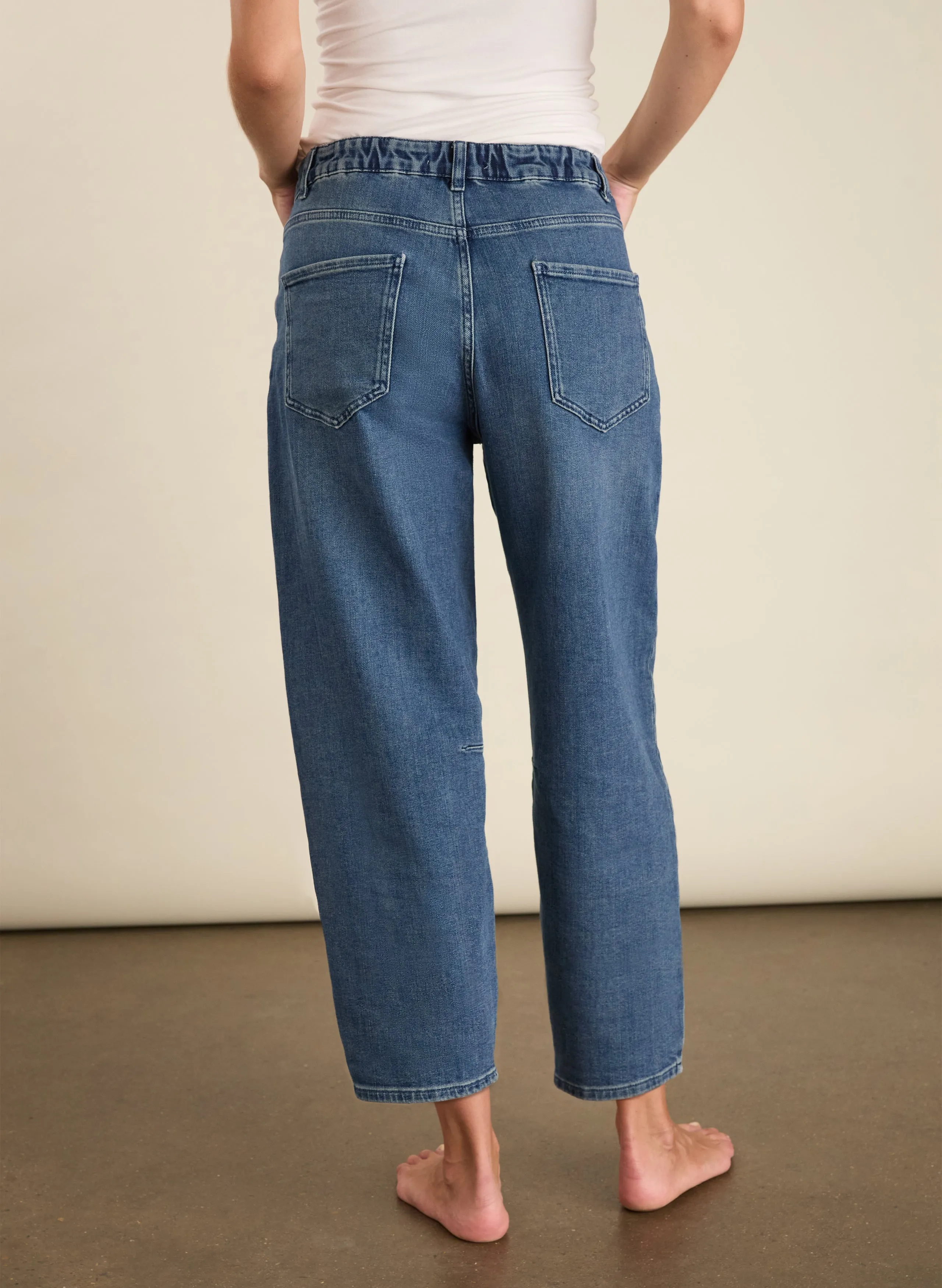 Nixi Organic Cotton Stretch Denim Barrel Jeans Everyday Ready