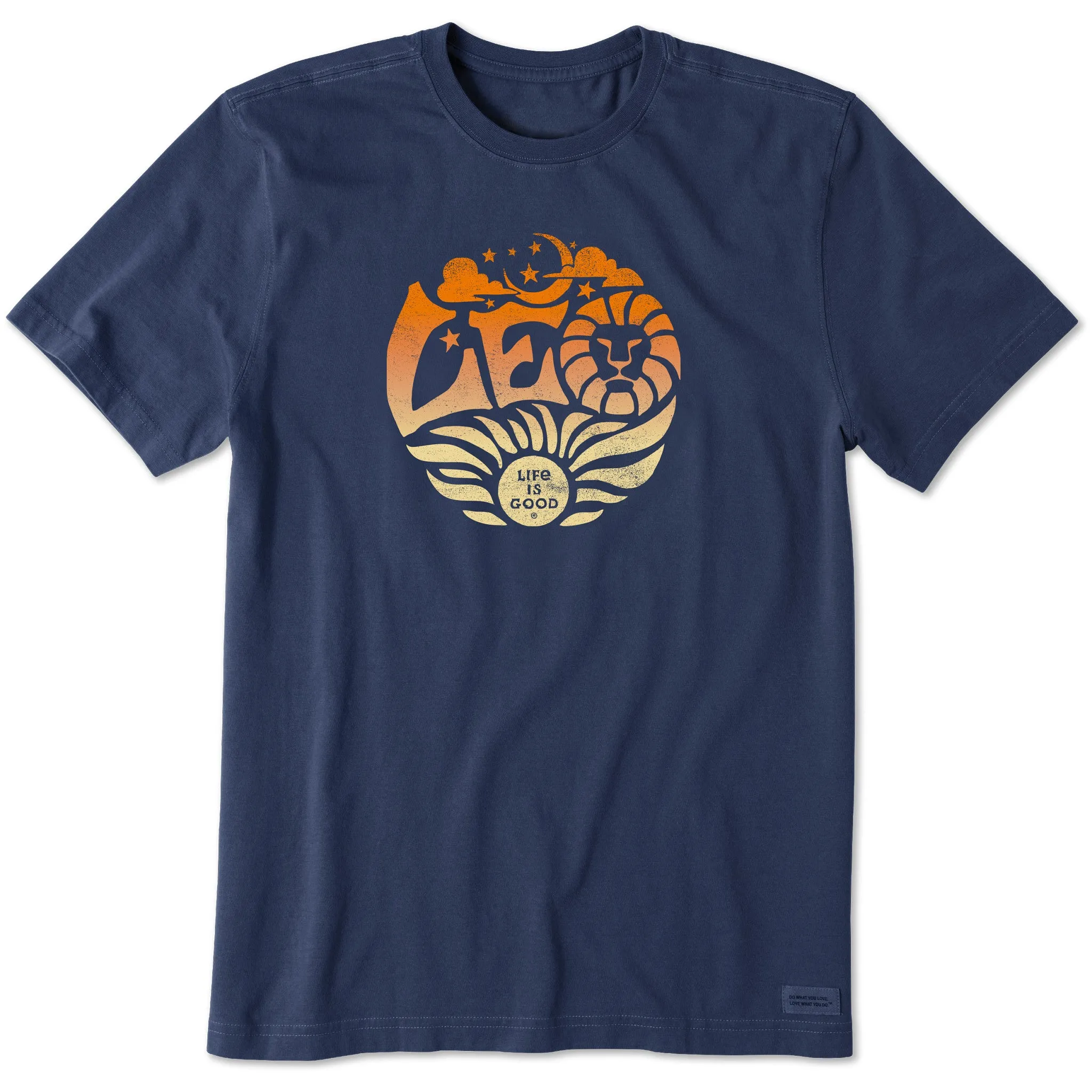 Men's Leo Zodiac Vibes Short Sleeve Crusher Tee Athletic and Cool