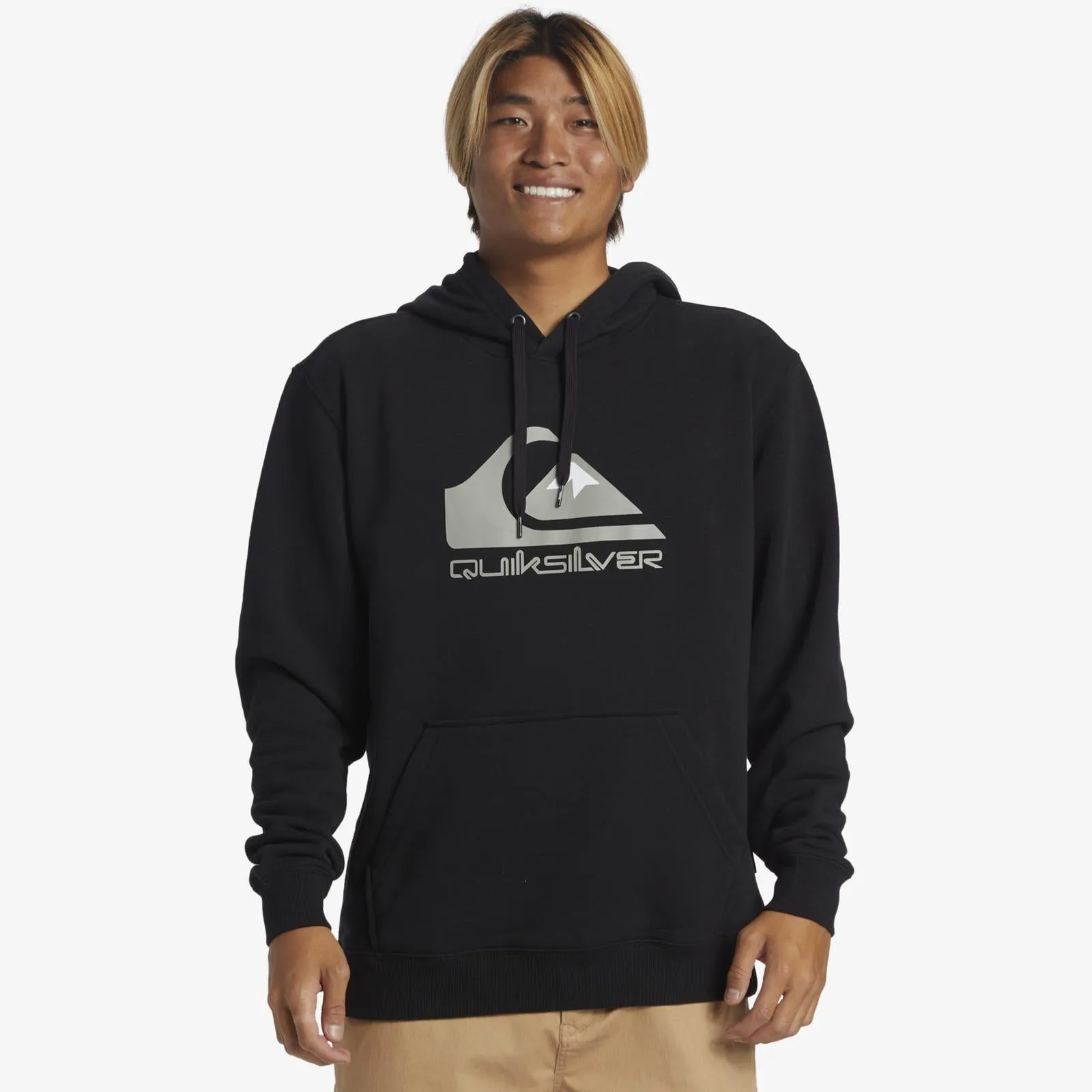 durability test Branded Look Quiksilver Mens Big Logo Hoodie Pullover