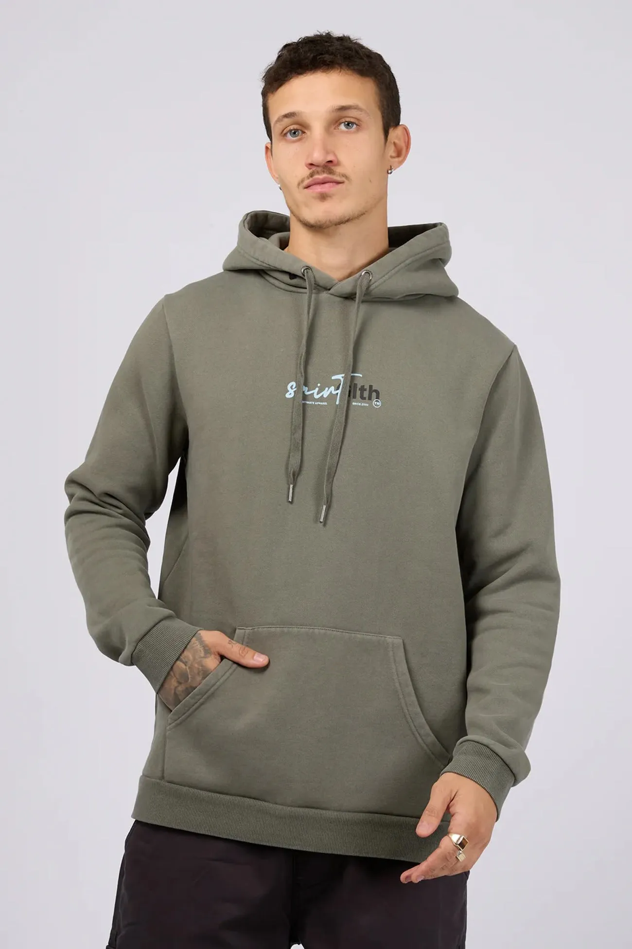 fringe accents Outdoor Activity Sign Off Hoodie Agave Green