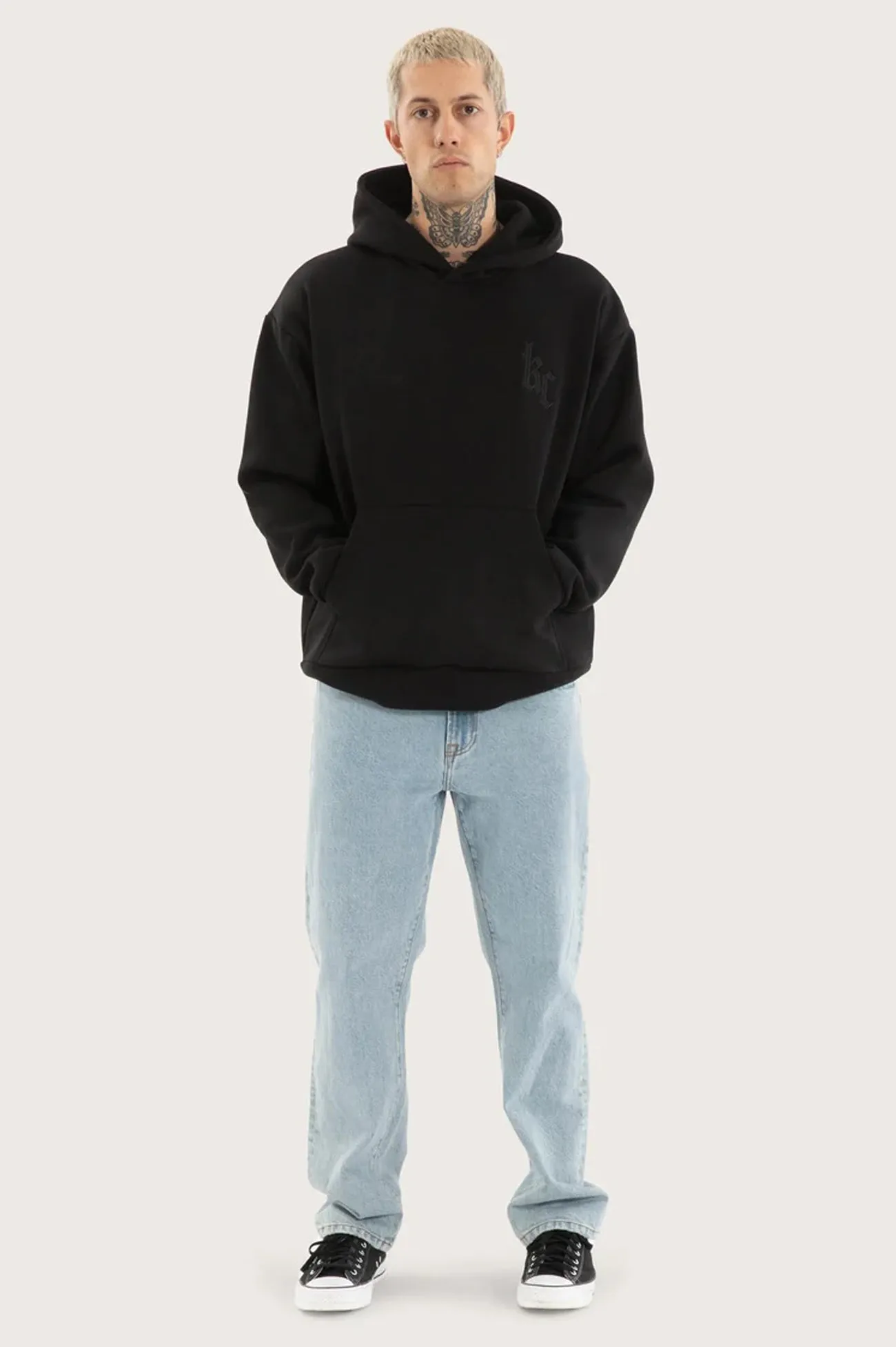 Chained Relaxed Hoodie Jet Black Everyday Essentials Sports Style