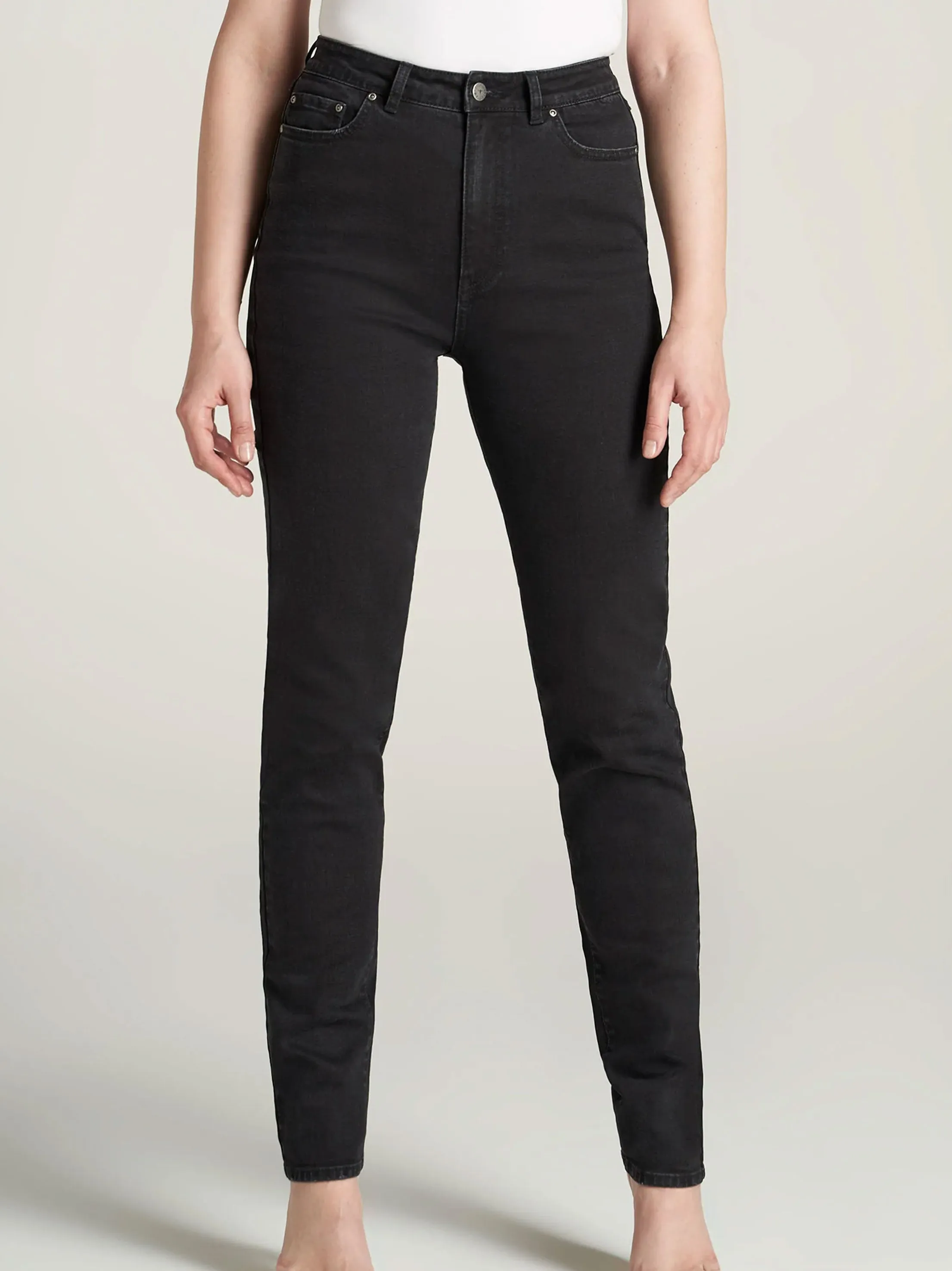 Women's High Rise Jeans Pant,Black Office Wear Couple Look Work Ready