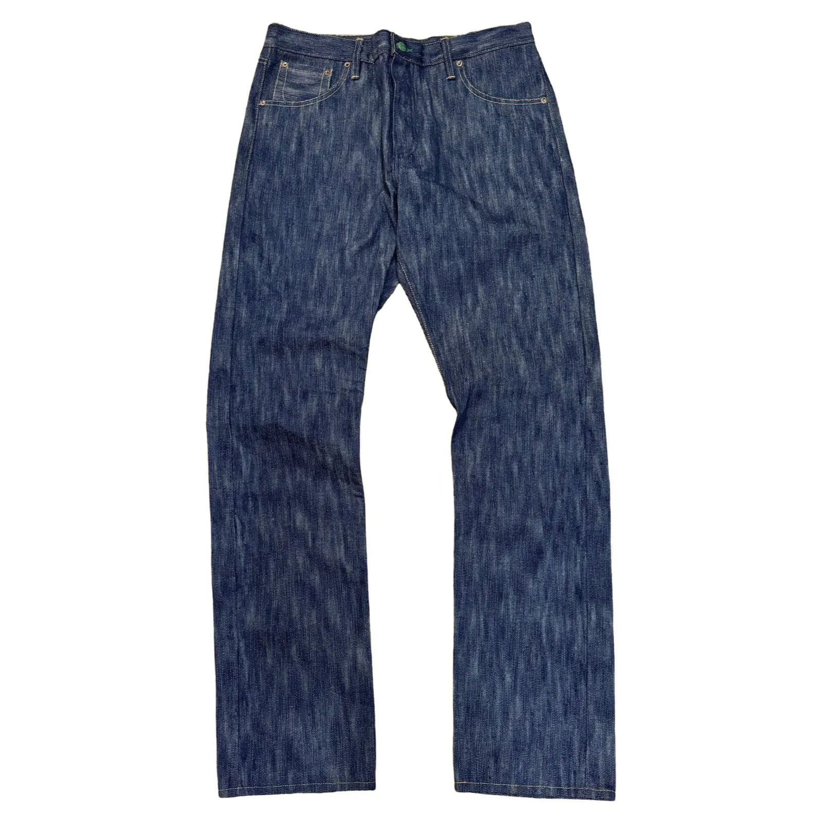 Modern Straight Leg Minimal Edge Greaser Tokushima Shoai Hank Dyed denim (Natural plant dyed Indigo)