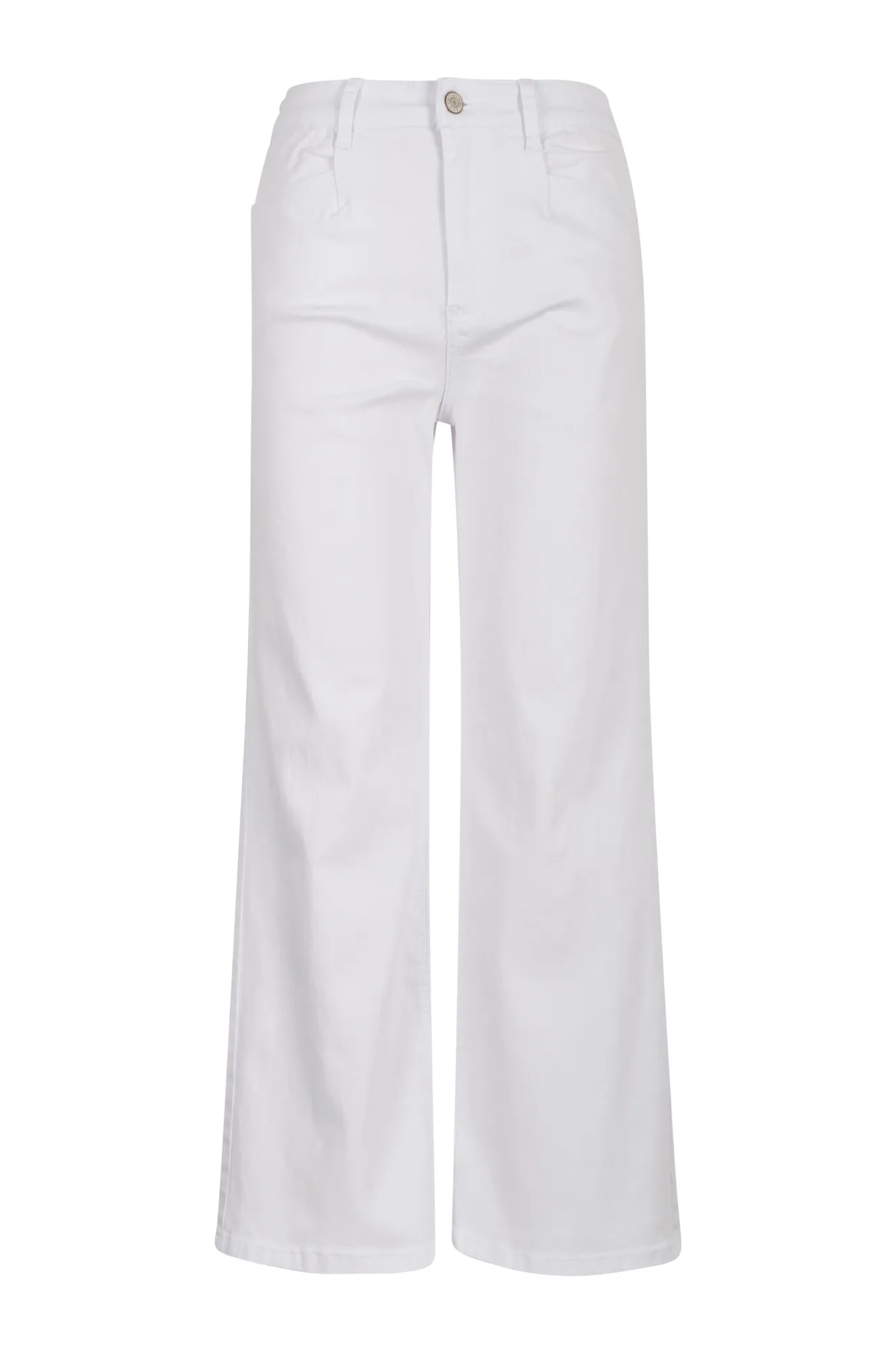 Wide leg Coloured Denim Short Jeans | WHITE | 6908AR classic clothing