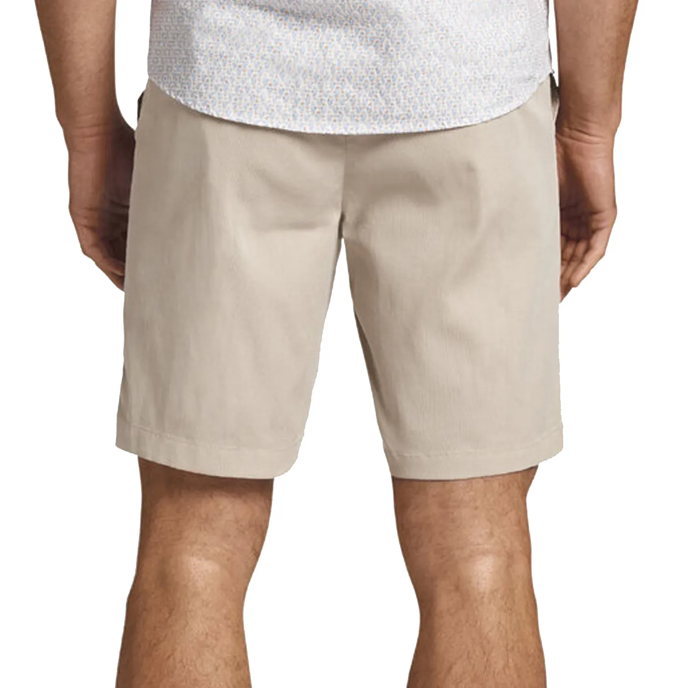 Peter Millar Bedford Cotton Blend Golf Short - Kahki All Fit Static Resistant Fibers