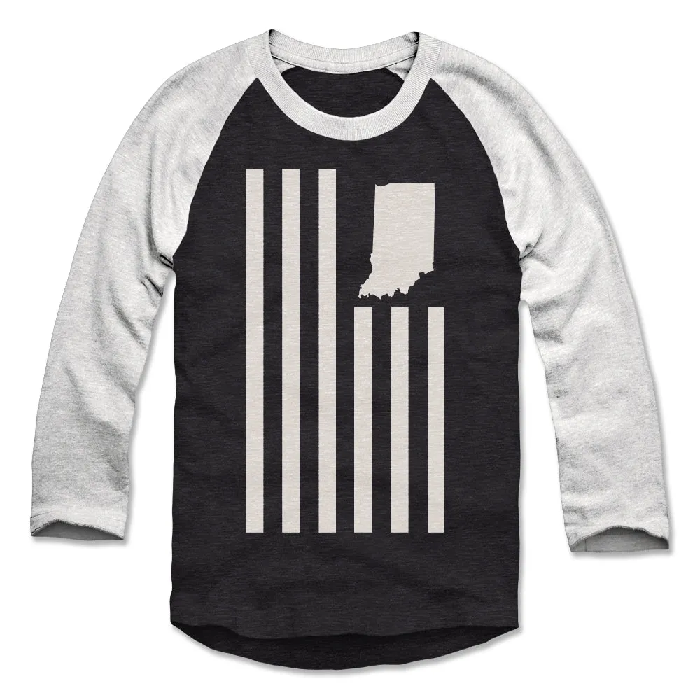 USI Flag Baseball Tee Layered Hem Detail