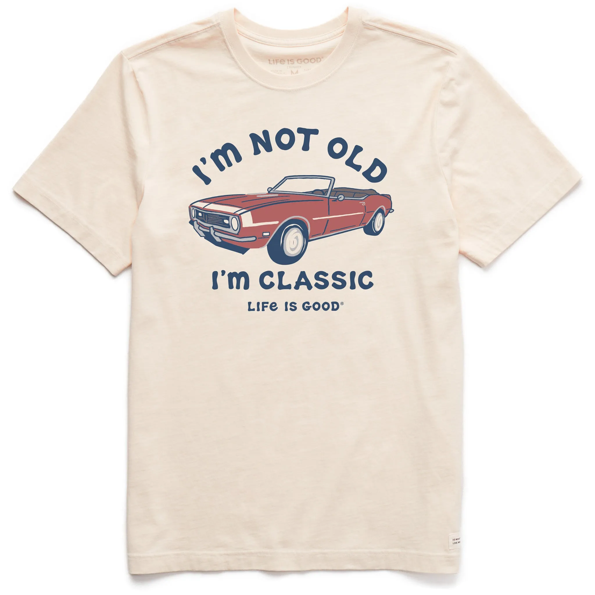 Men's I'm Classic Muscle Car Short Sleeve Crusher Tee Soft Wearable Biodegradable Options