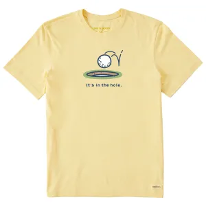 Men's It's in the Hole Golf Short Sleeve Crusher Tee Street Casual Look Soft Breathable