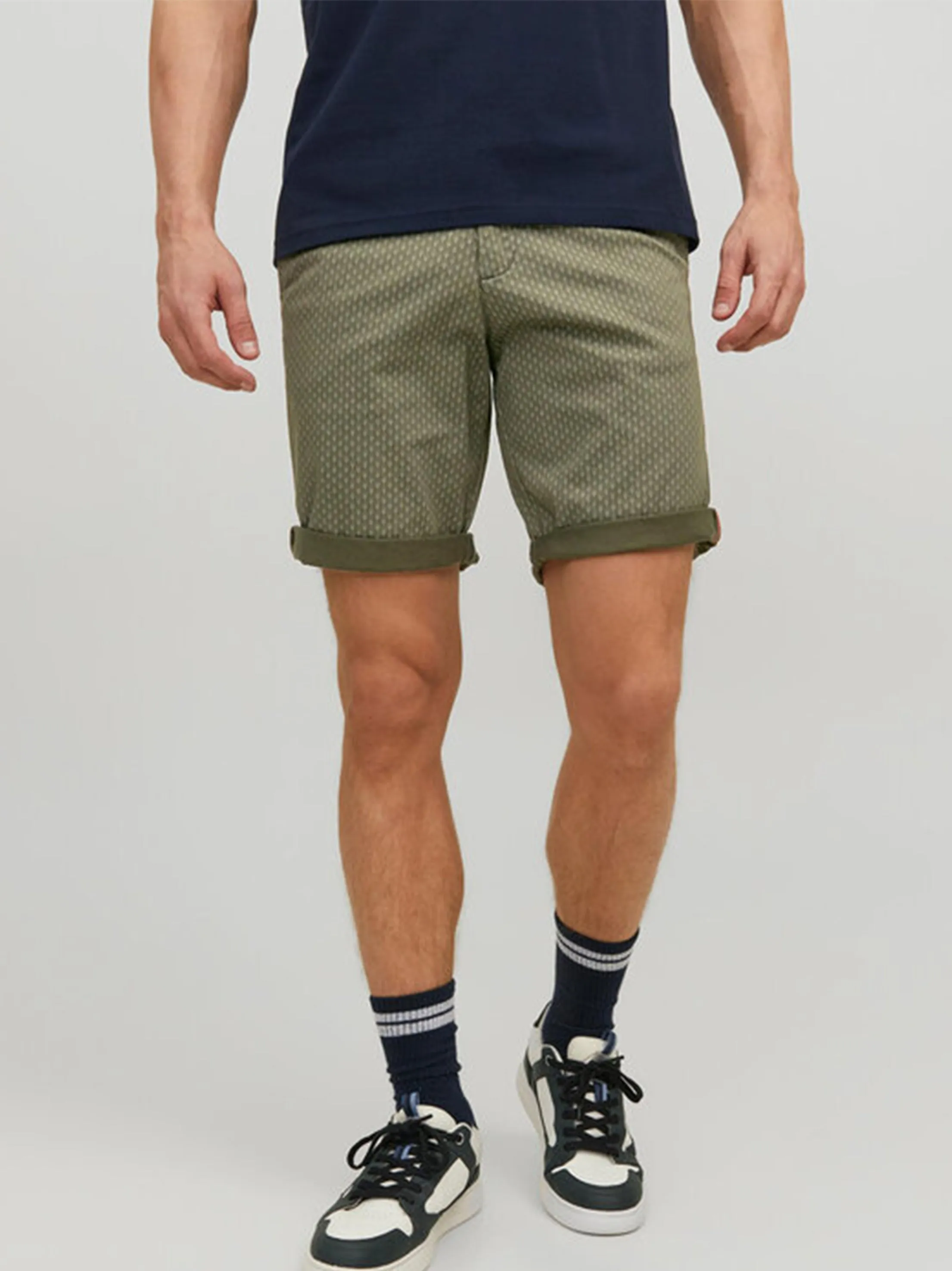 Men's Graphic Printed Short,Olive HighBackRise