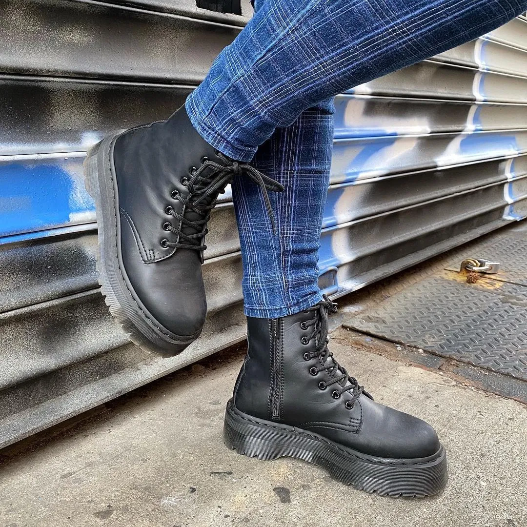 Vegan Jadon II in Black from Dr. Martens Industrial Site Quick Wear