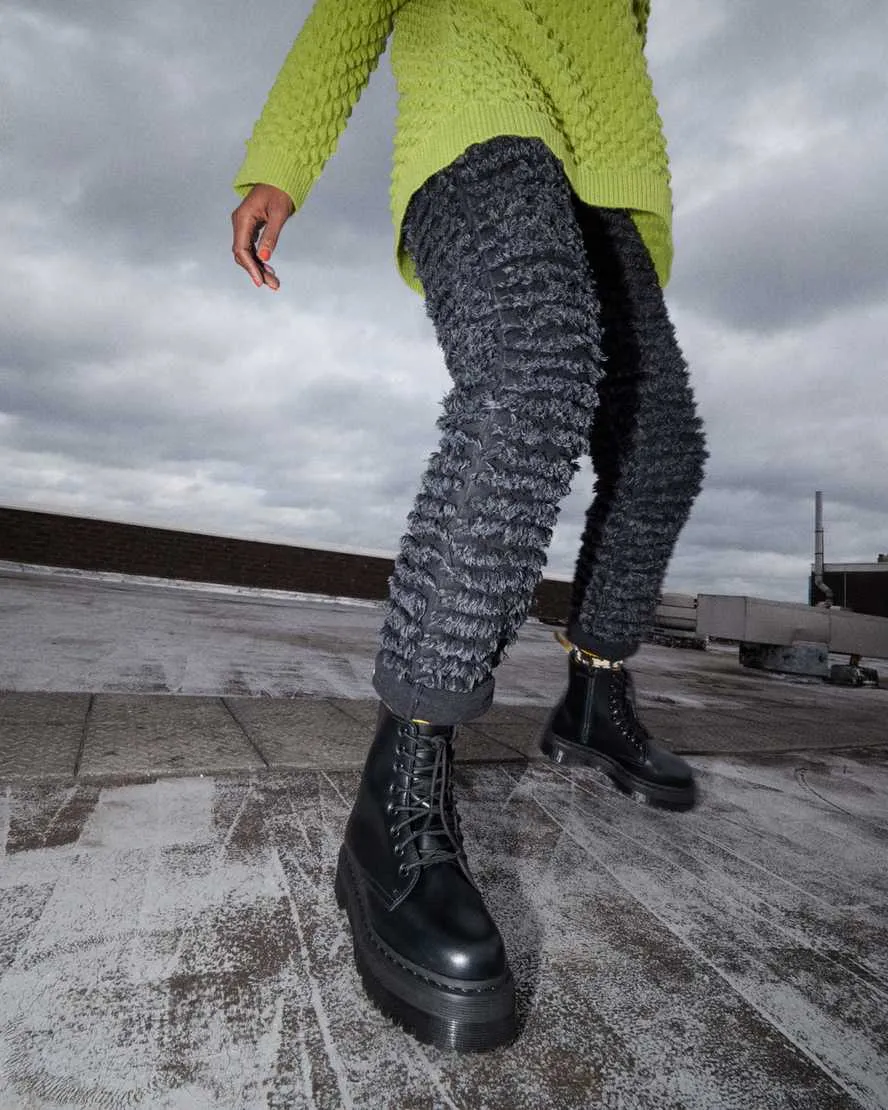 Slip Resistant Backcountry Camper Deep Grooves Vegan Jadon II in Black from Dr. Martens