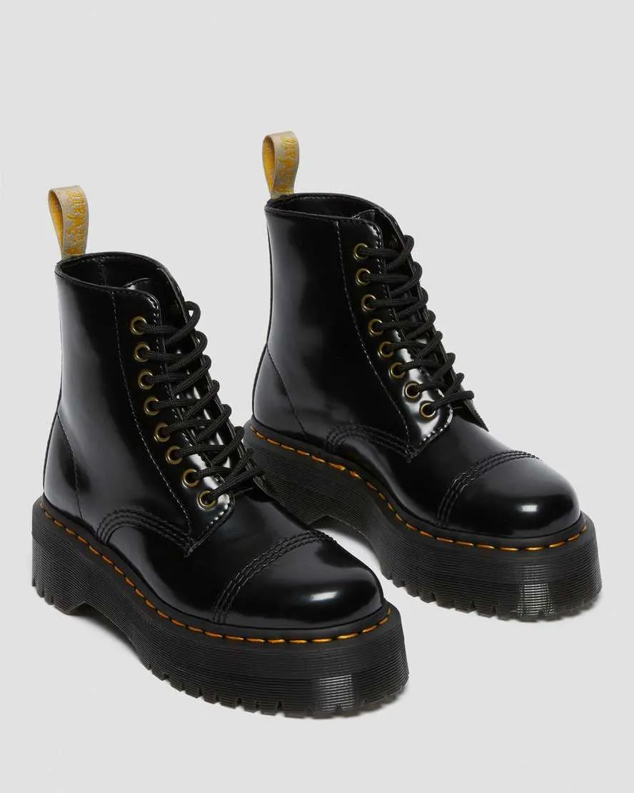 Vegan Sinclair Platform Boot in Black from Dr. Martens Deep Freeze Fashion Forward