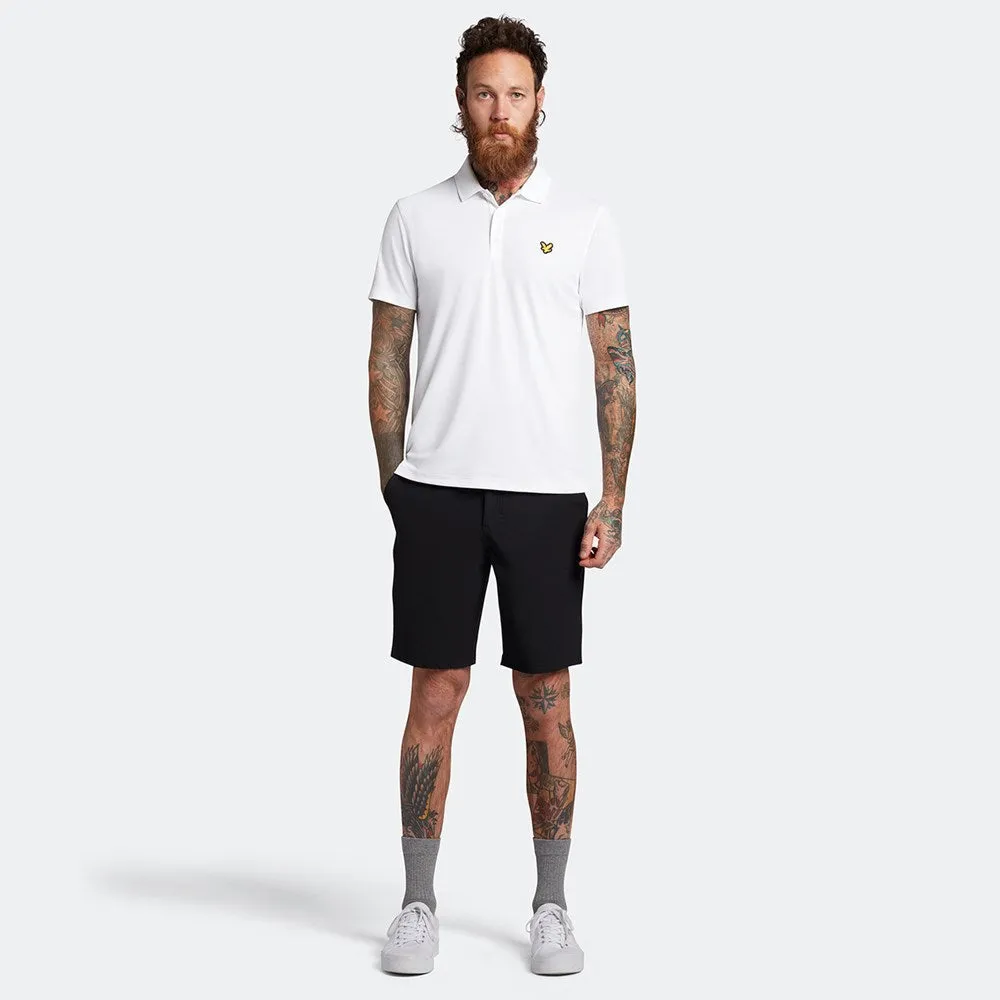 Compact Storage Pocket Athletic Fit Lyle & Scott Stretch Golf Shorts - Jet Black