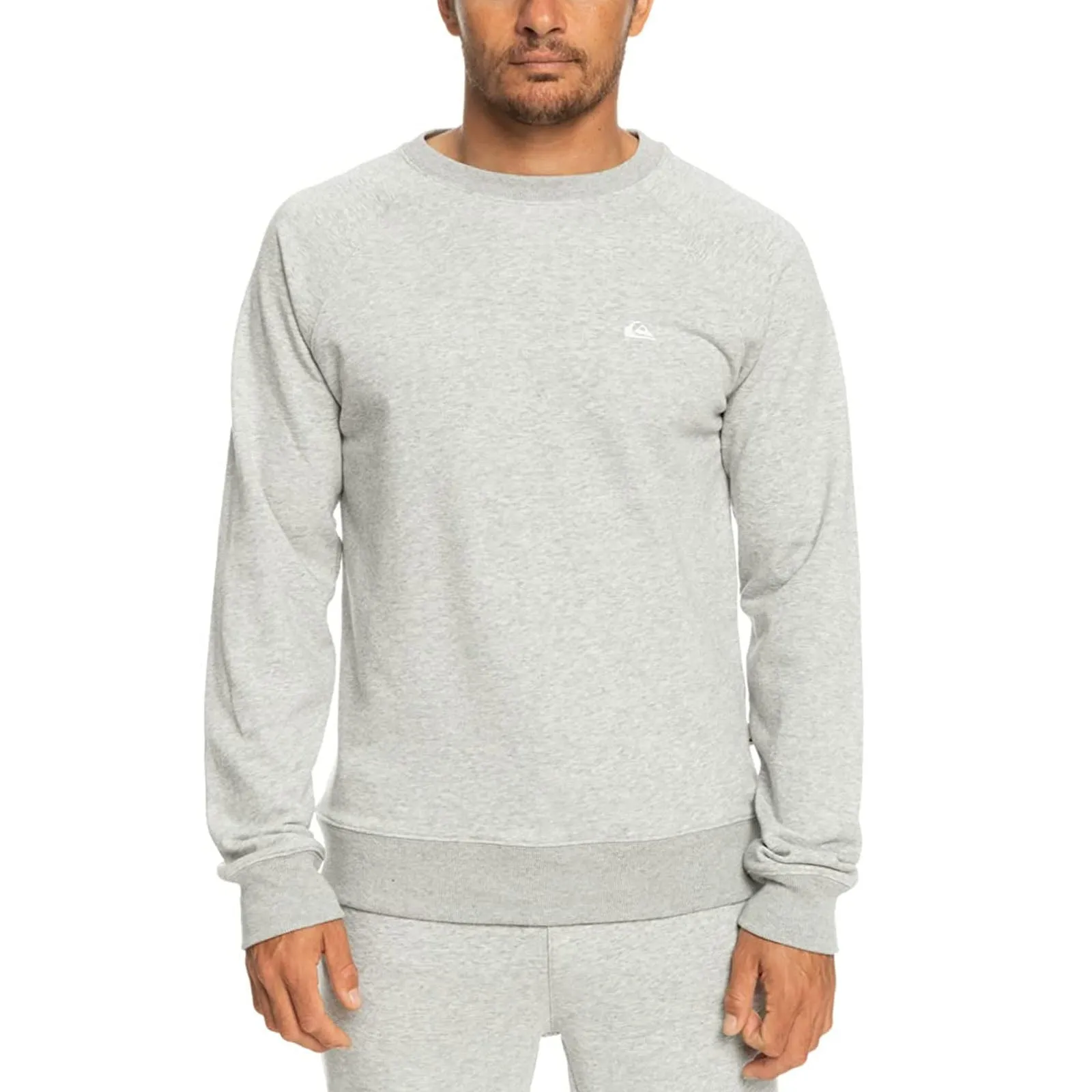 Quiksilver Mens Essentials Raglan Crew Neck Sweatshirt Coffee Run