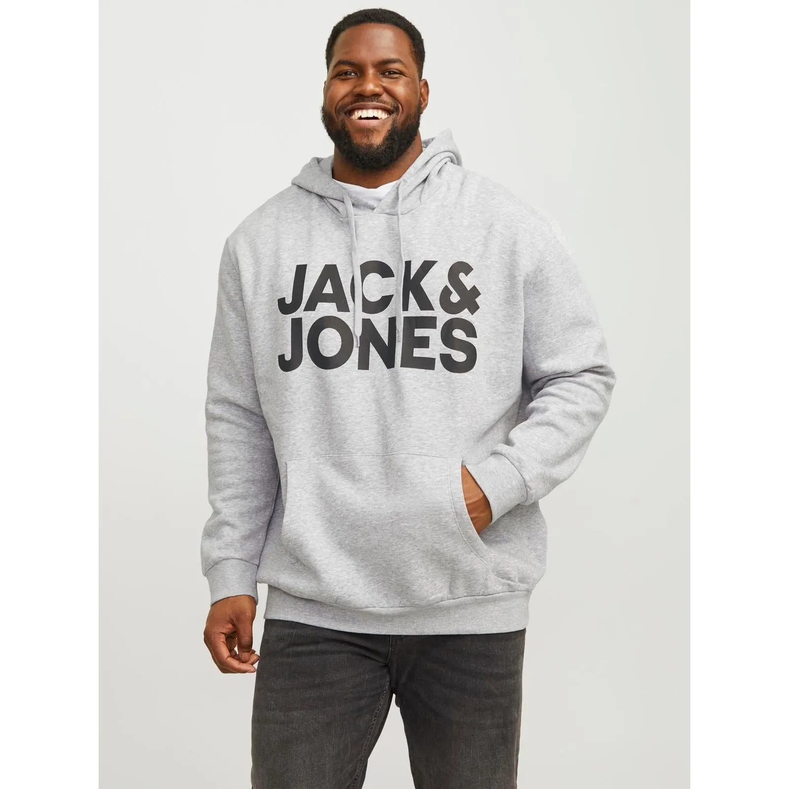 Jack & Jones Mens Corp Big & Tall Pullover Hoodie product mesh lining breathability