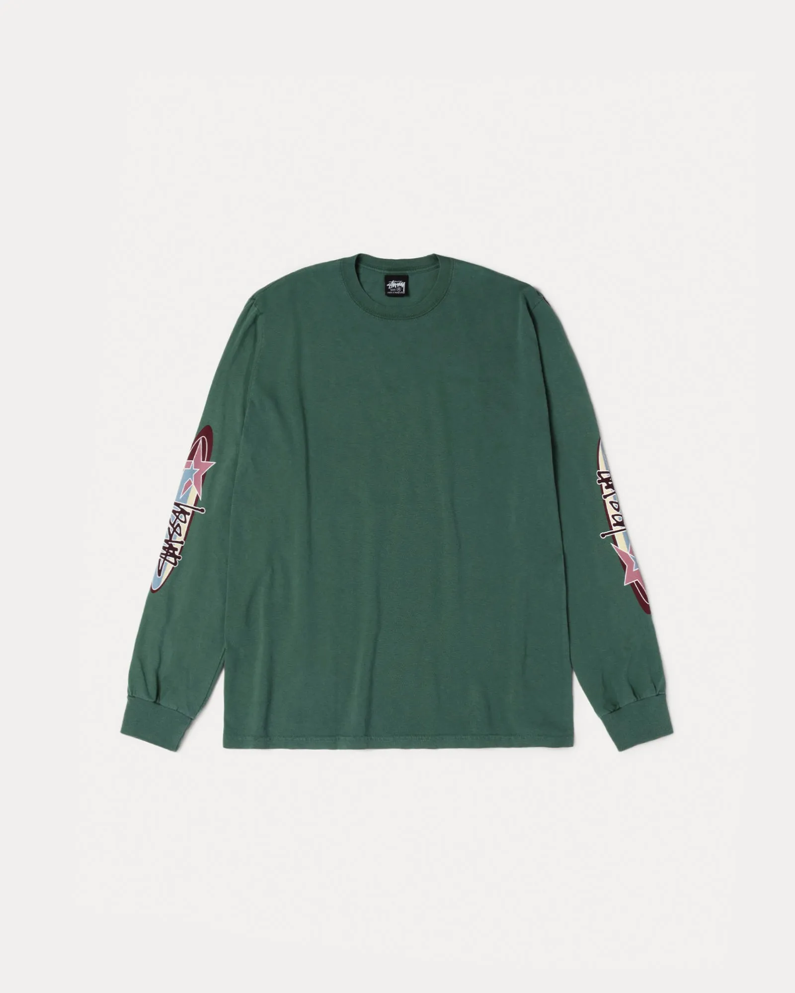 Washable fabric Tight Fit TWO STAR LS TEE PIGMENT DYED