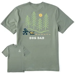 Men's Jake Hike Dog Dad Short Sleeve Tee Durable Ribbed Hem Sleek And Stylish