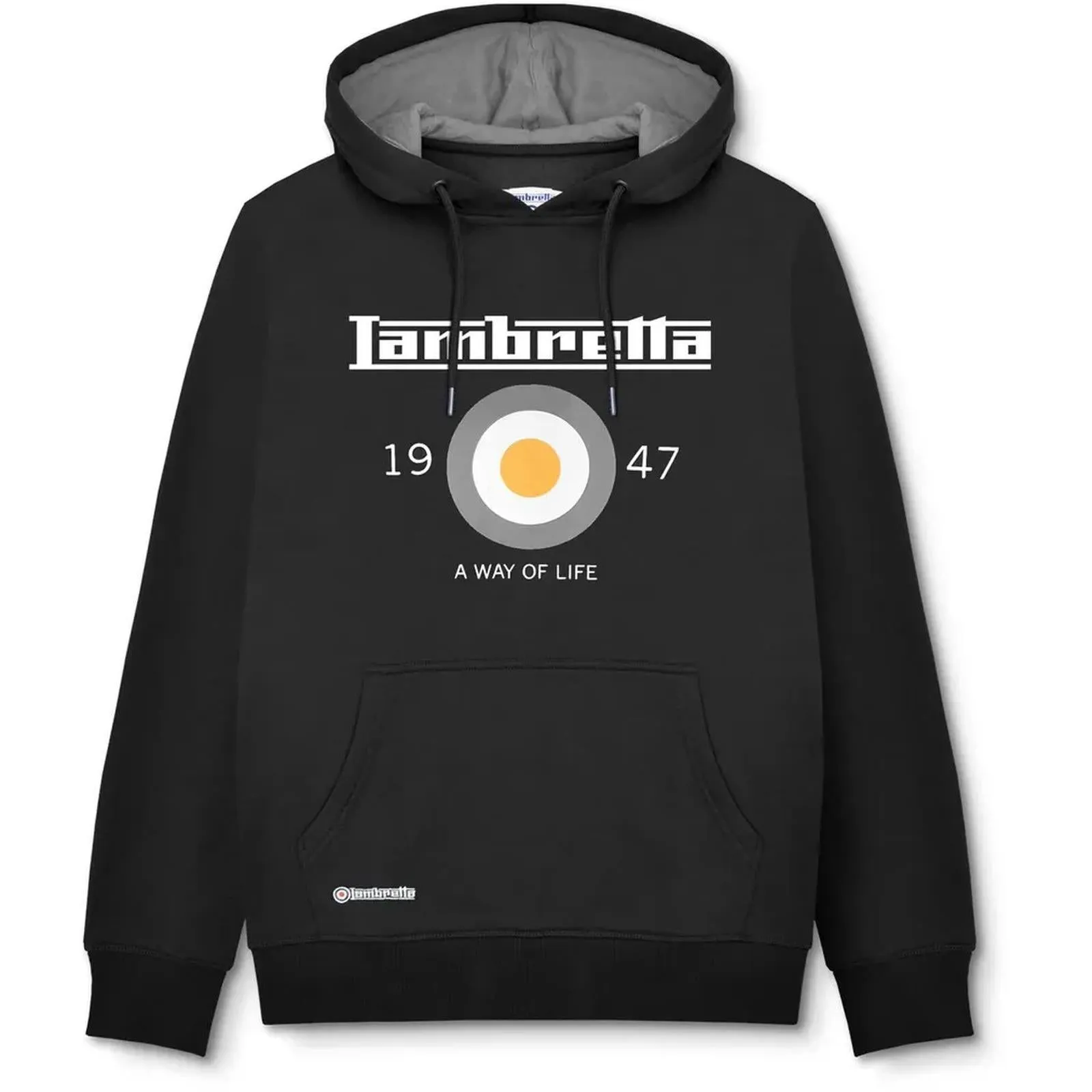 Lambretta Mens Target Pullover Hoodie Core Comfort