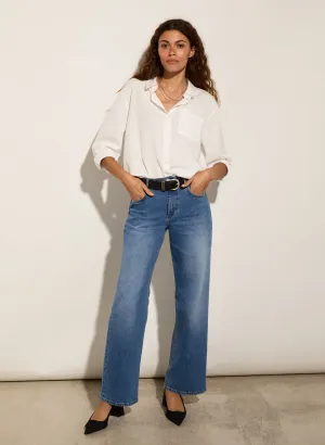 Organic?Stretch Cotton Wide Leg Slouch Jeans Soft Core