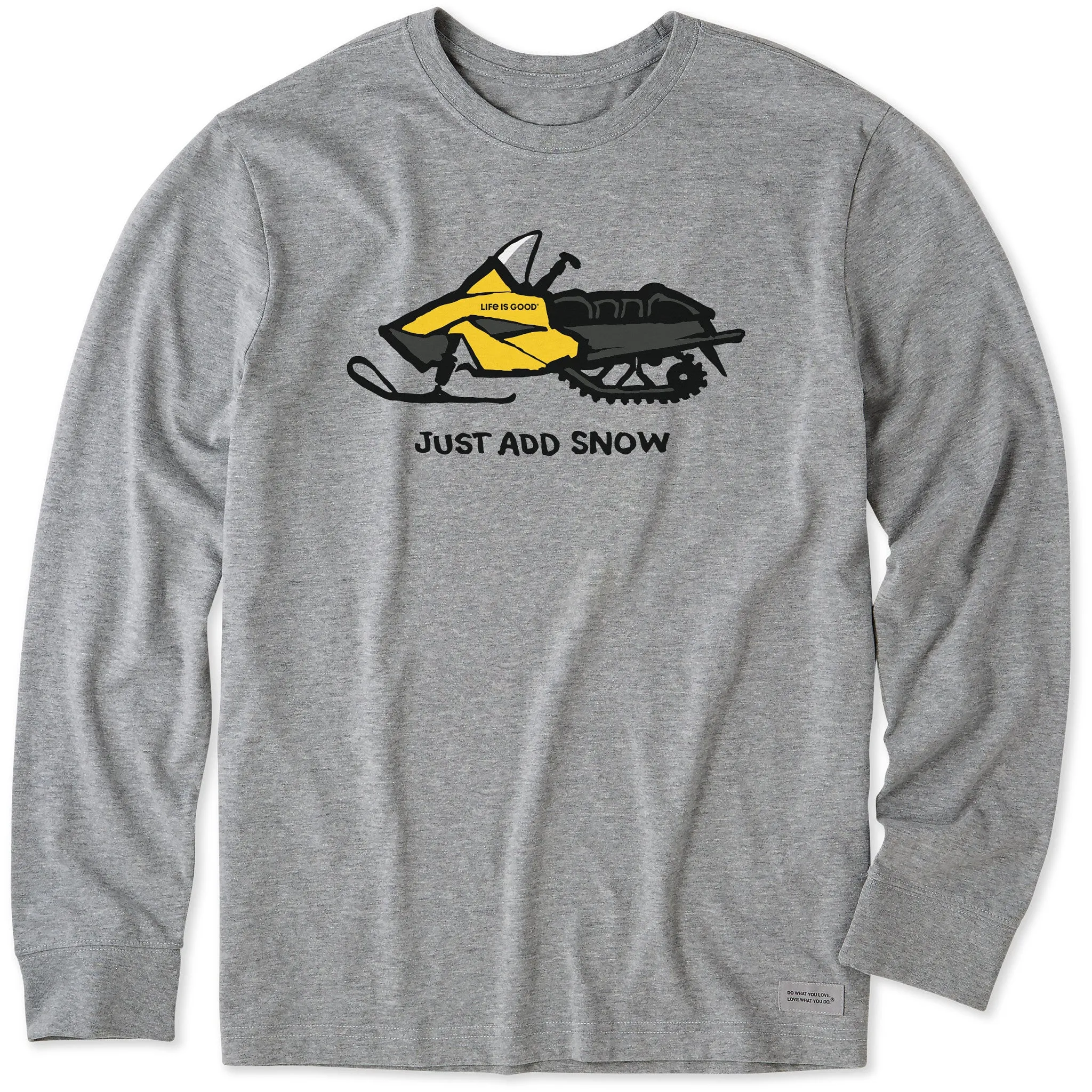 Breathable Fit Wear Men's Just Add Snow Snowmobile Long Sleeve Crusher Tee