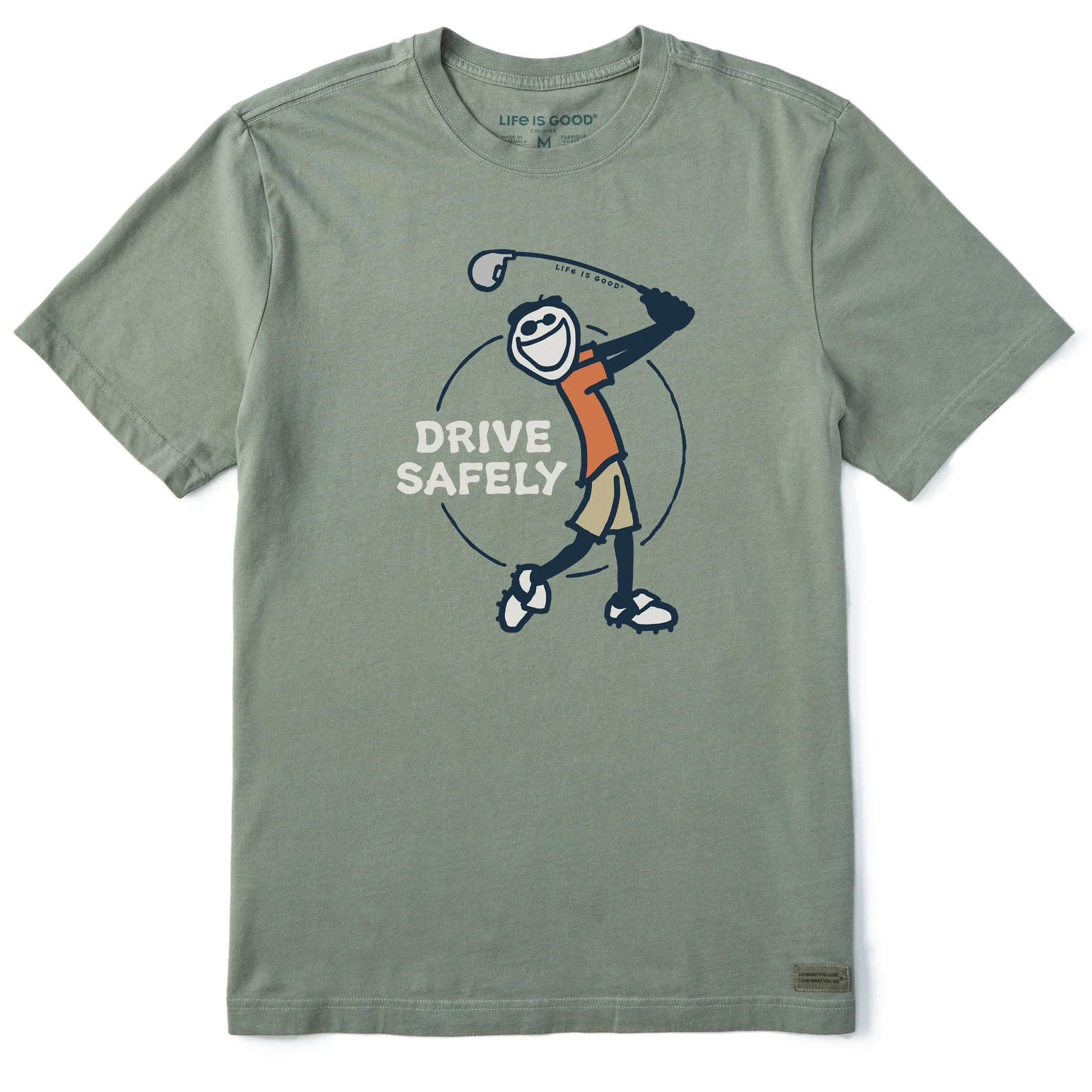 Personalized Men's Jake Golf Drive Safely Short Sleeve Crusher-LITE Tee