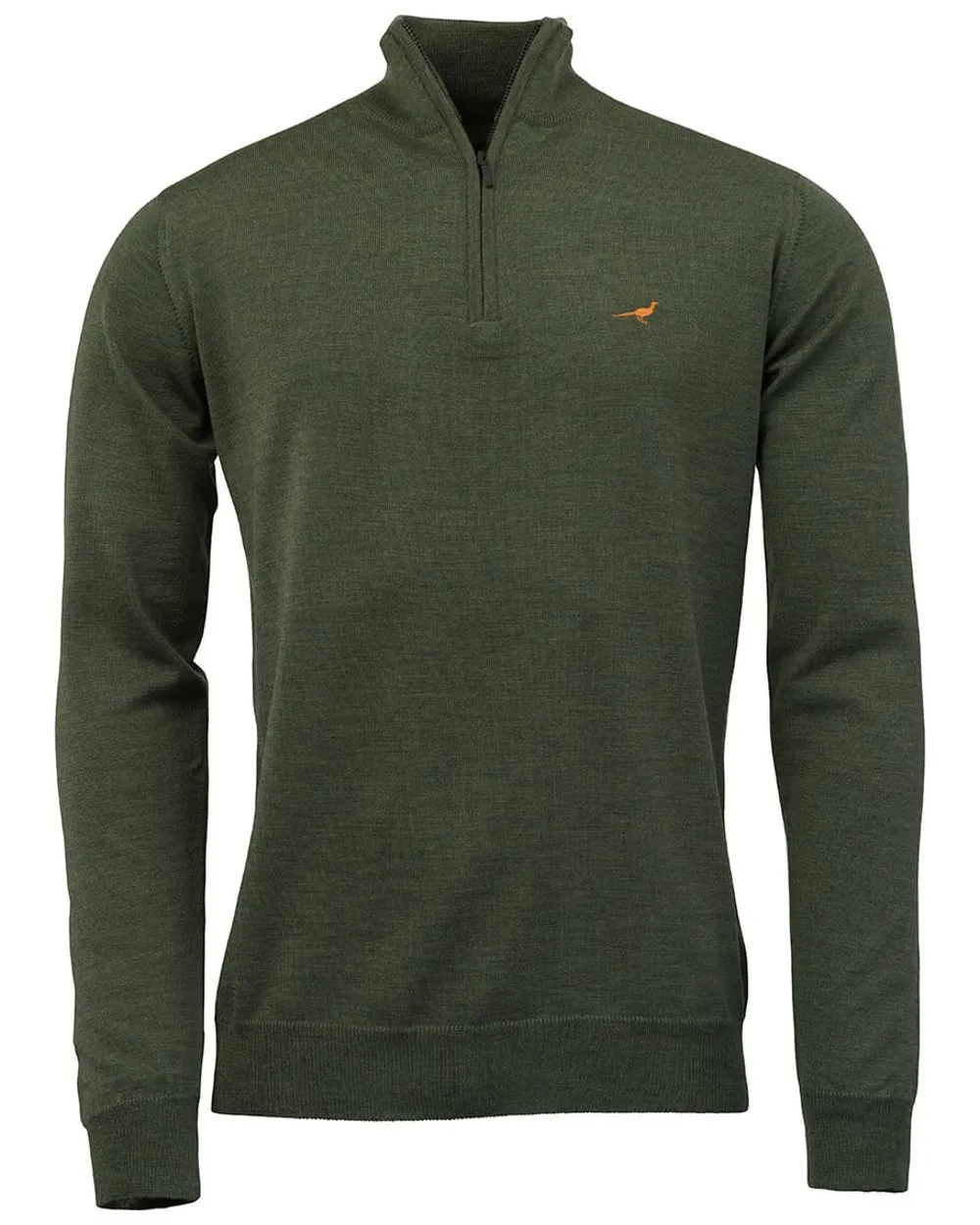 Laksen Norfolk Zip Neck Merino Sweater HighCollared Design