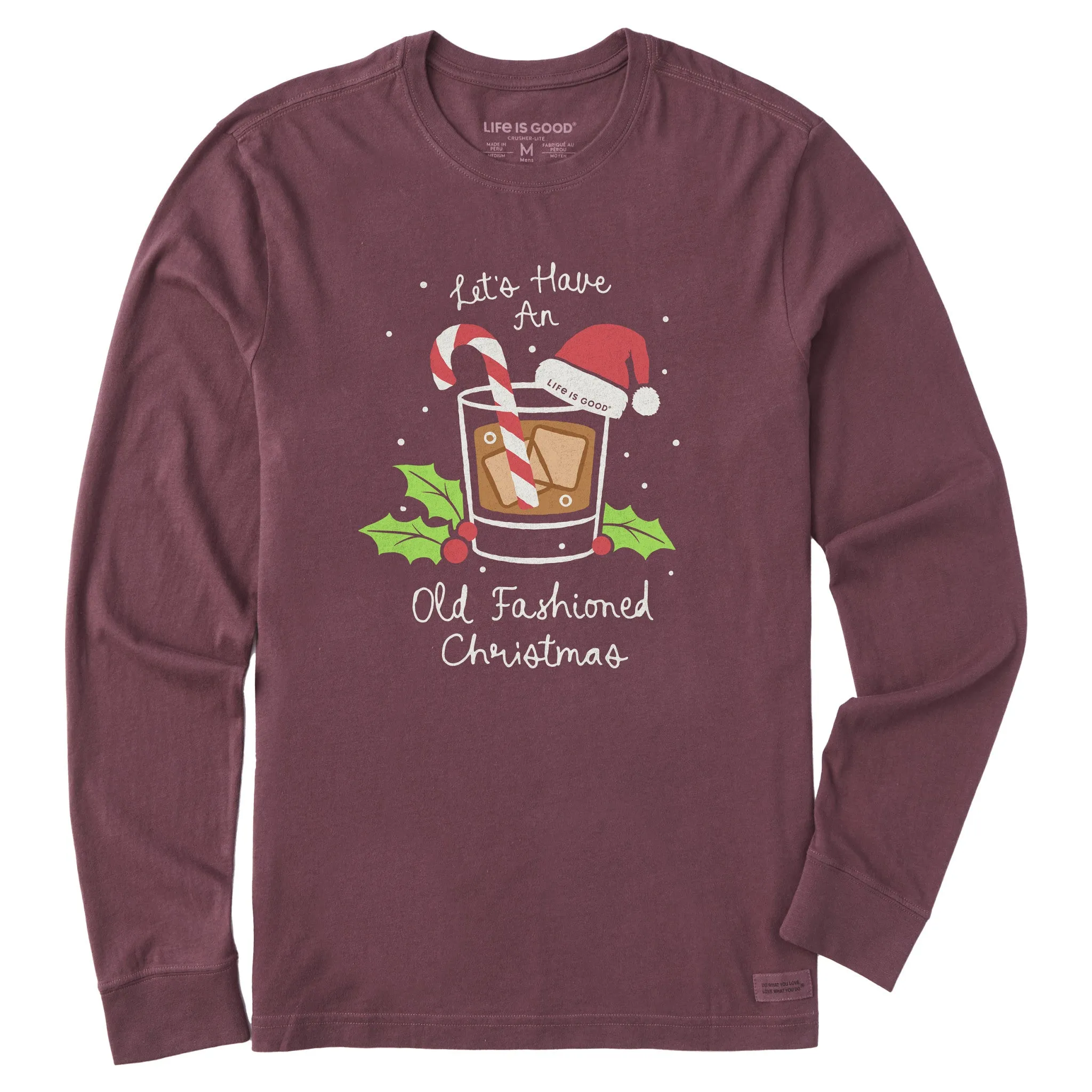 Men's Let's Have an Old Fashioned Christmas Long Sleeve Crusher Tee kids'