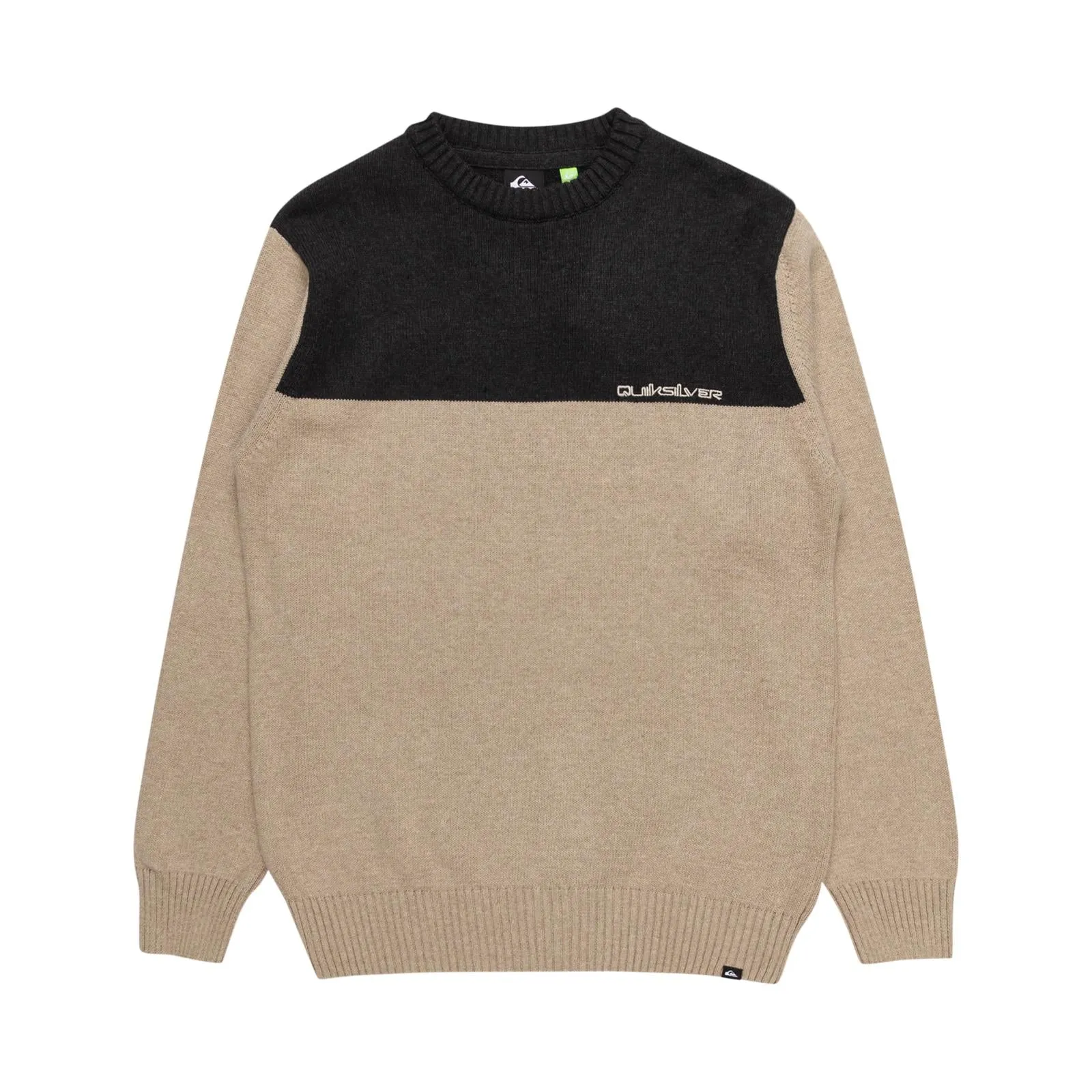 Quiksilver Mens Bloody Monday Knitted Colourblock Sweatshirt Relaxed Style Easy Layer