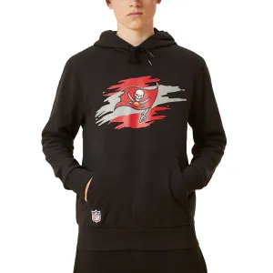 Soft Comfort New Era Mens Tampa Bay Buccaneers NFL Tear Logo Hoodie Black