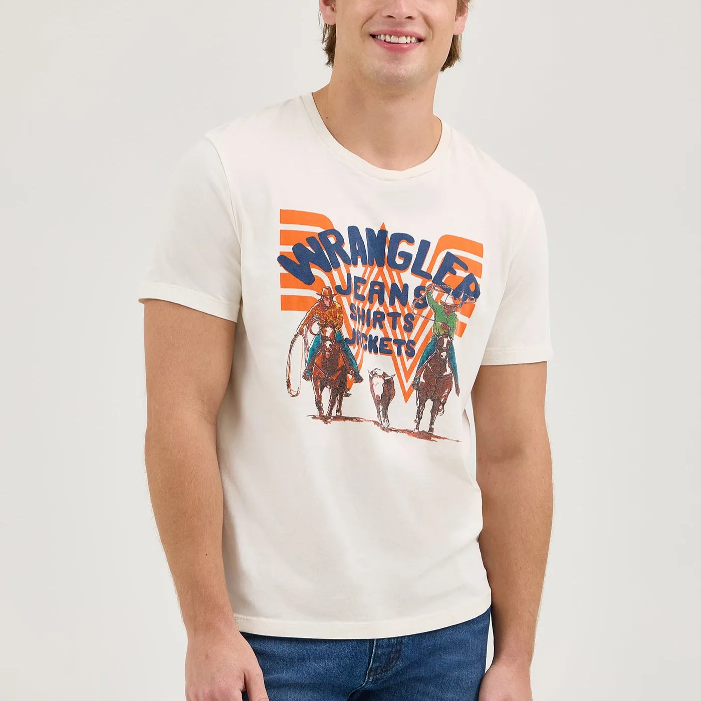 Durable Knitwear Stylish Fit Wrangler? x Whataburger? White Graphic T-Shirt