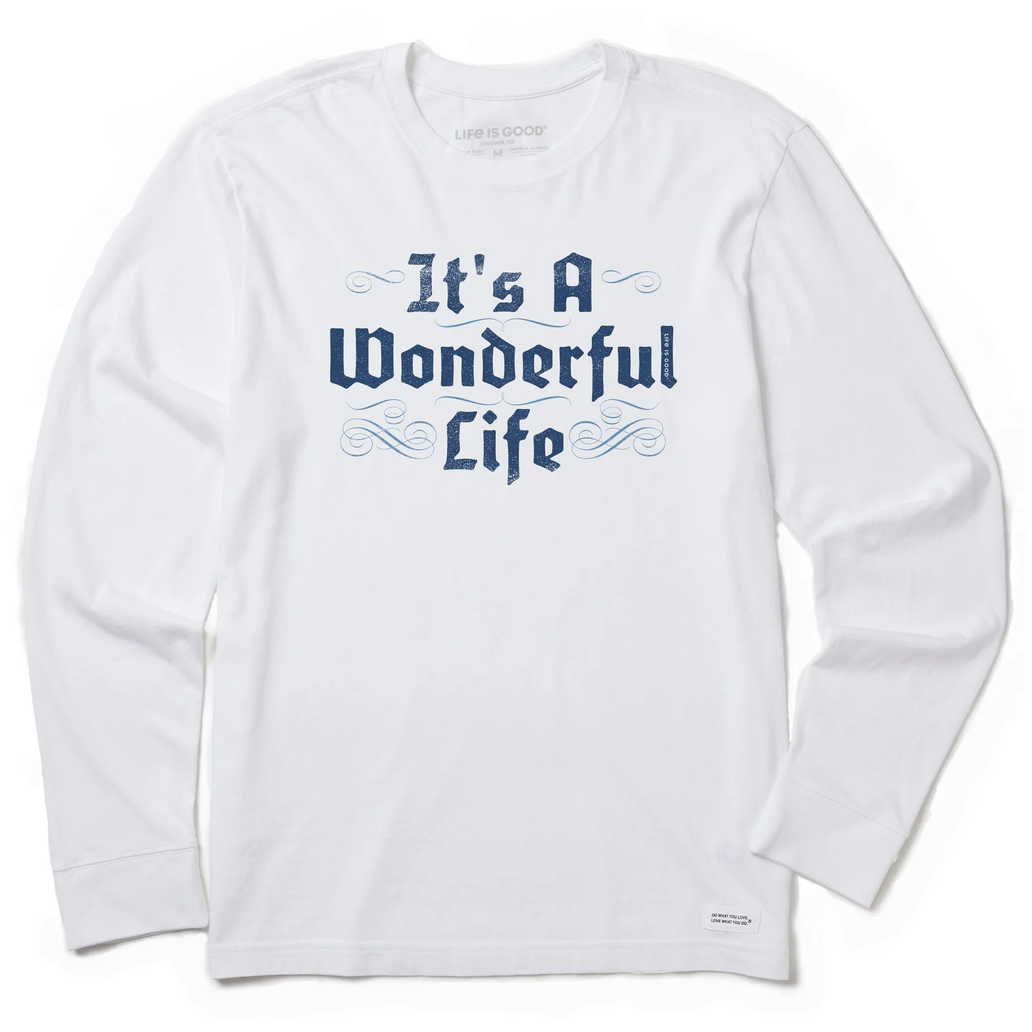 Men's Its A Wonderful Life Long Sleeve Crusher Tee Daily Style Trend