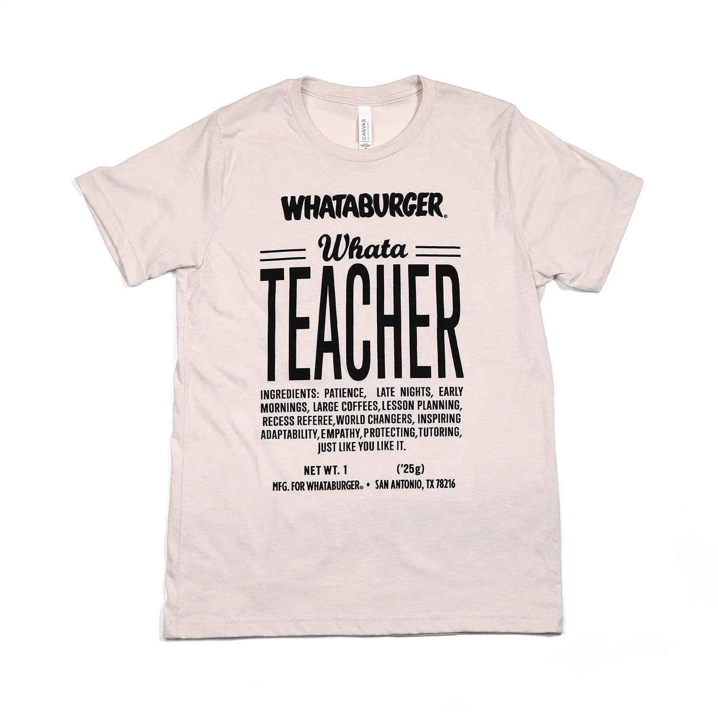 WhataTeacher Ingredient Tee Unisex
