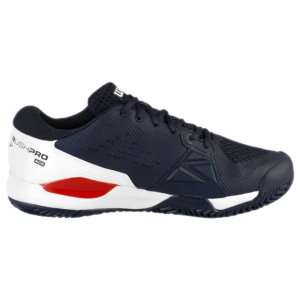 Lace System Anti Slip Tread Pattern Wilson Men's Rush Pro Ace - Navy Blazier/White
