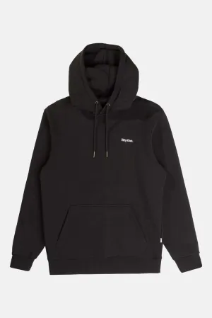 shrink-resistant Brand Fleece Hood Black