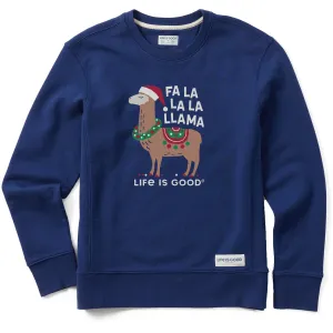 product quilted lining comfort Women's Fa la la la Llama Simply True Crew