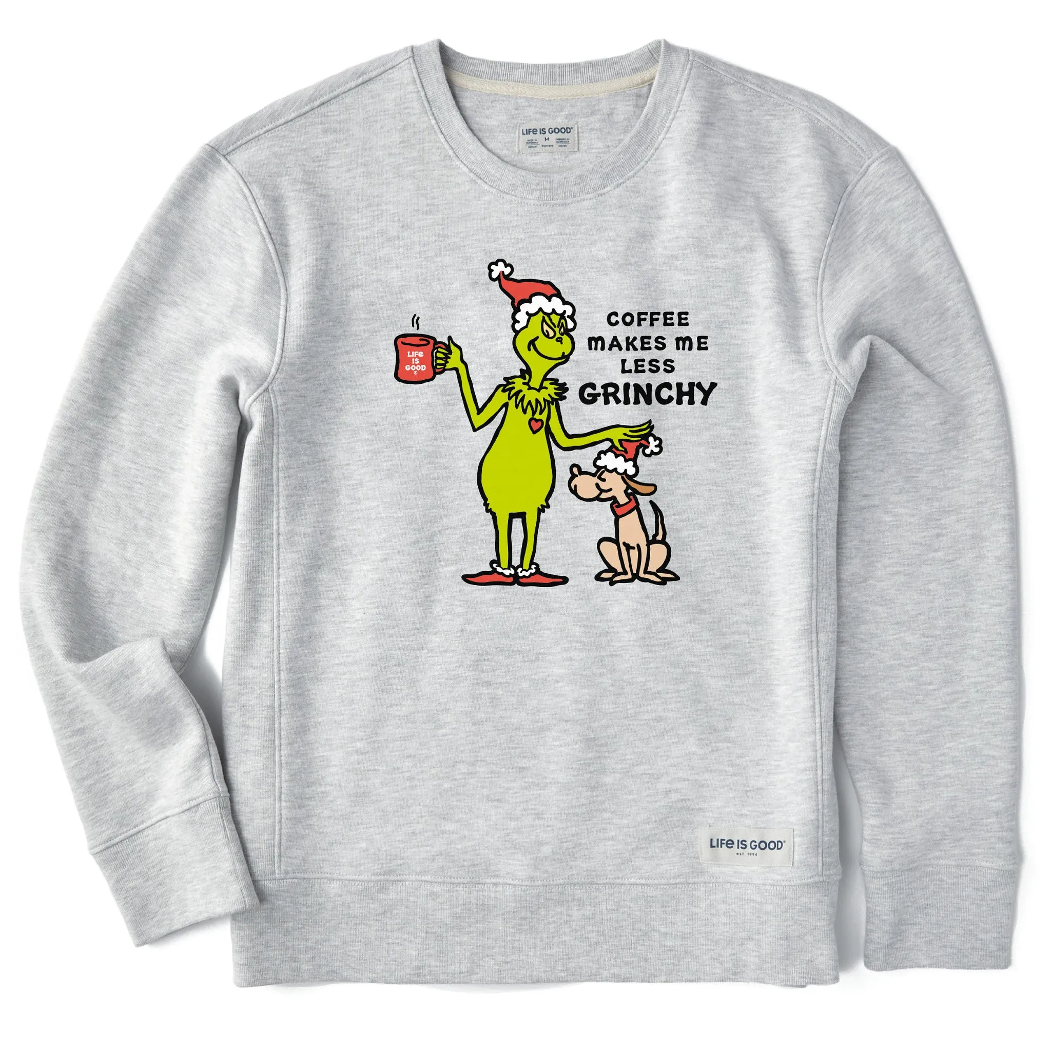 product yoga friendliness Women's Less Grinchy Coffee Simply True Crew