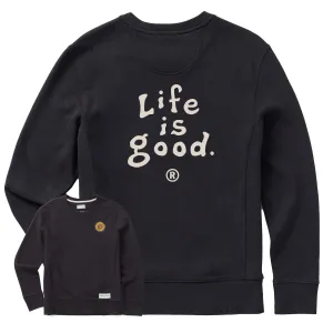 Daily Wear Women's LIG Vintage Wordmark Stacked Simply True Fleece Crew