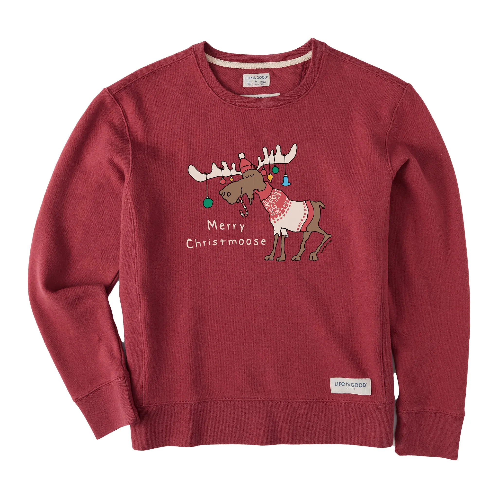 Relaxed Apparel Women's Merry Christmoose Ornaments Simply True Crew