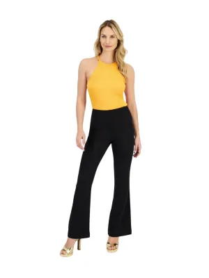 Women's Plain Flared Jeans,Black All Fit Design Foundation Piece