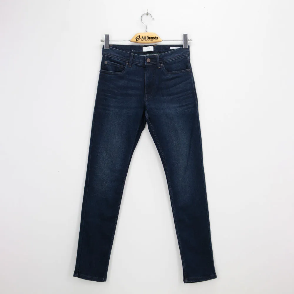 Women's Plain Mid Rise Denim Pant,Navy Gym Ready Evening Stroll