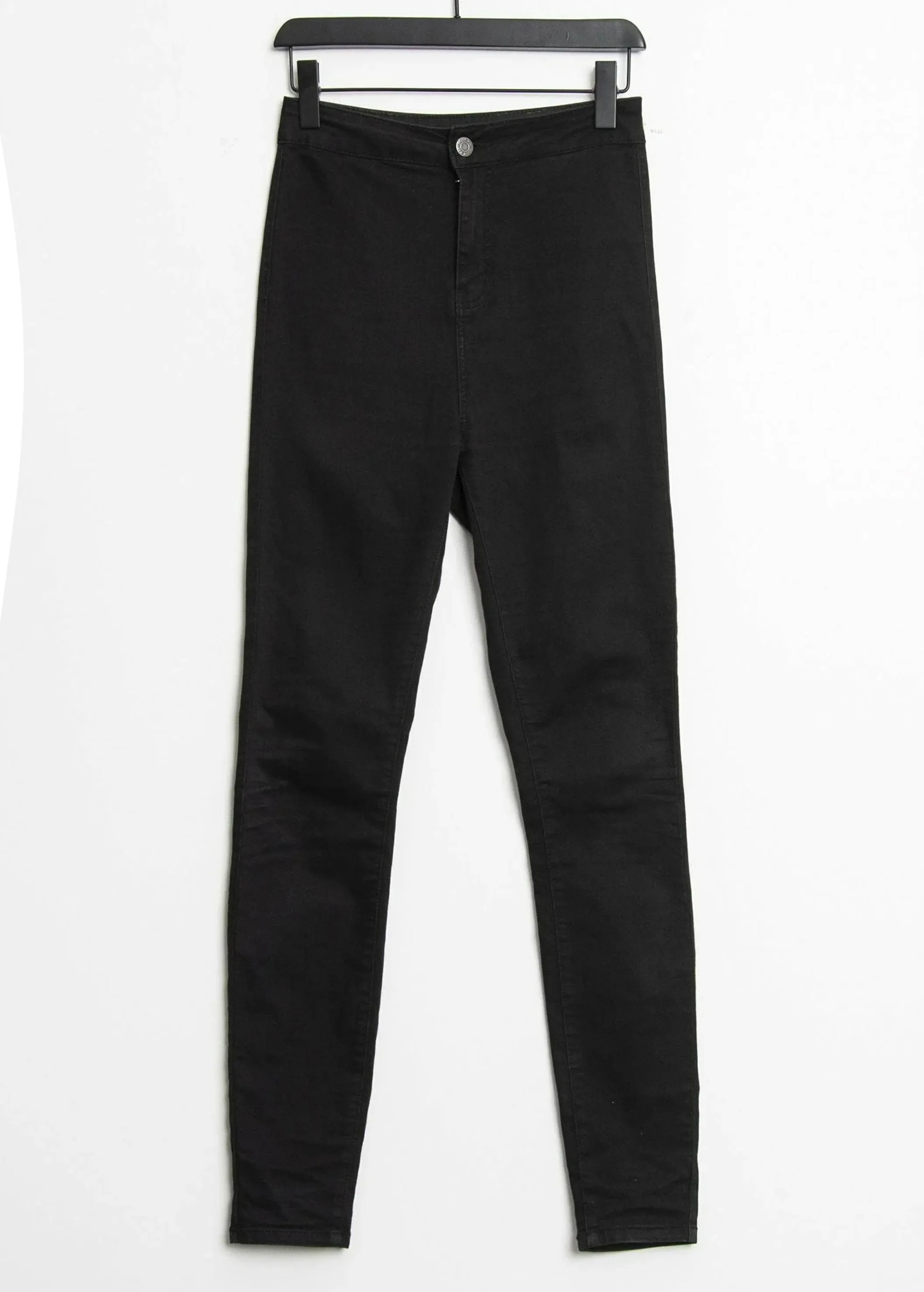 Breathable fabric Women's Plain Skinny Jeans,Black