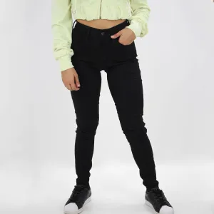 True Comfort High Quality Bold Look Summer Vibes Women's Plain Solid Jeans,Black