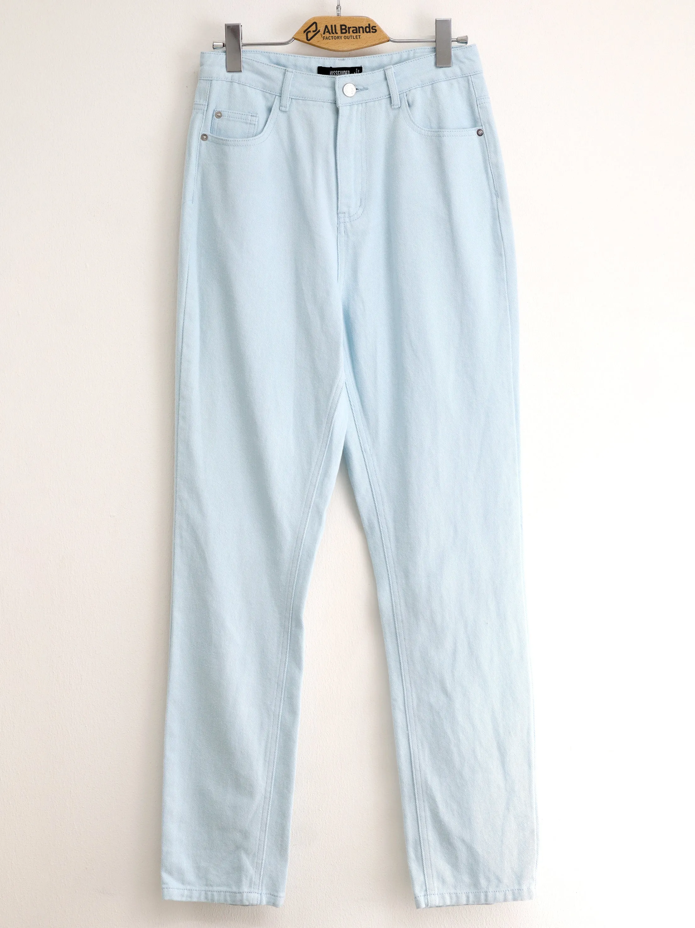 Women's Plain Solid Jeans,Light Blue Morning Stroll Music Event Office Wear Stylish Casual Evening Stroll