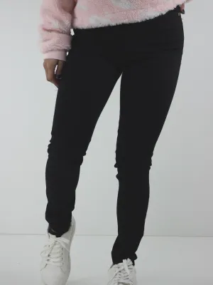 Women's Plain Solid Ripped Jeans,Black Day Ready Tailored Style